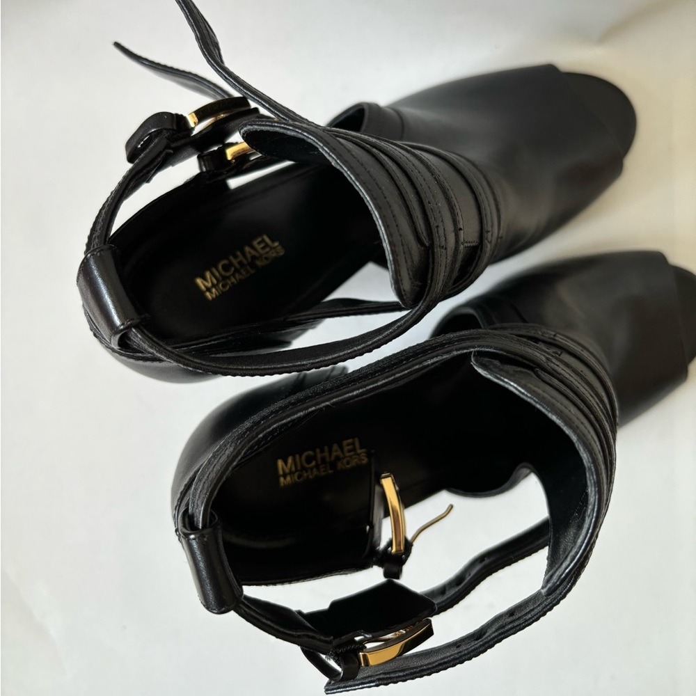 Michael by Michael Kors open toe booties - black, size 9 - Picture 4 of 8